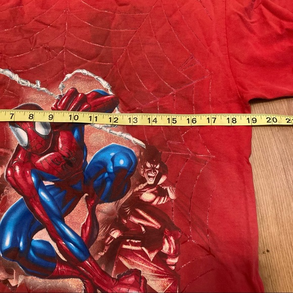 2002 Spiderman Movie Promo Shirt M Embroidered Mad Engine Marvel Tag Rare VTG - Picture 6 of 11